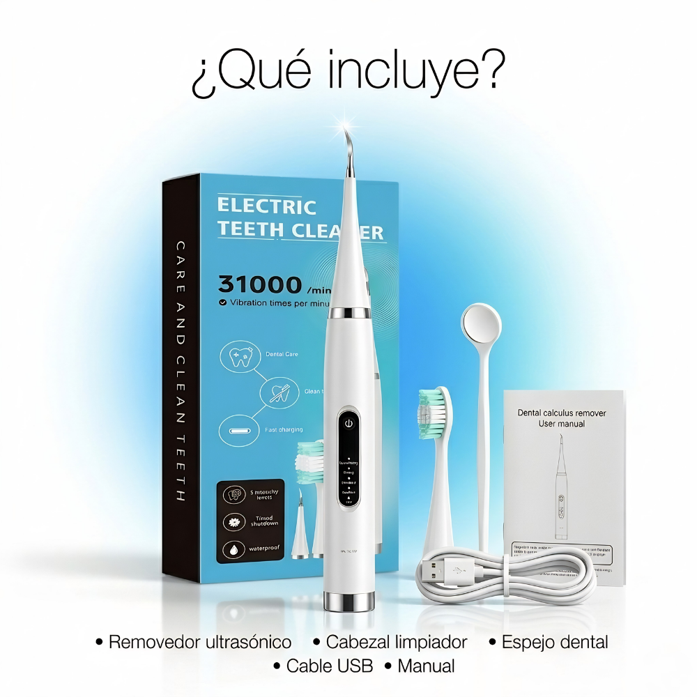 Limpiador de Sarro Dental Ultrasónico – Chau Placa y Manchas en Casa
