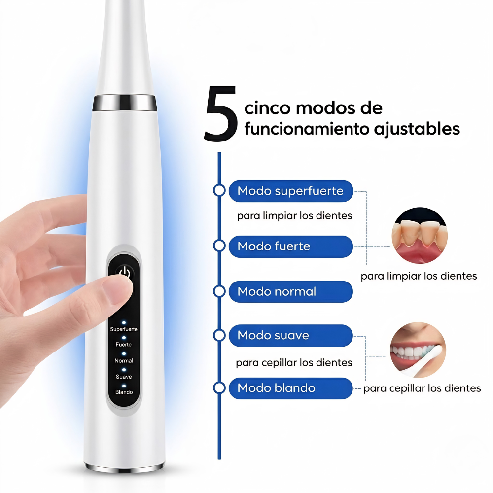 Limpiador de Sarro Dental Ultrasónico – Chau Placa y Manchas en Casa